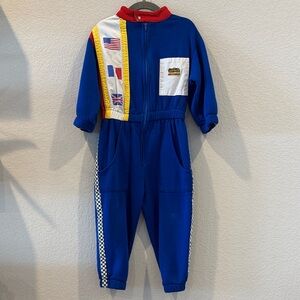 Matchbox Vintage 80’s Racing Jumpsuit with Flag Details